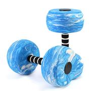 Aquatic Exercise Dumbbells, 2PCS Water Weights for Pool Exercise, Water Aerobics Equipment High-Density EVA-Foam Pool Weights Dumbbells for Weight Loss, Pool Fitness, Water Exercise (Blue)