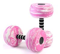 Aquatic Exercise Dumbbells, 2PCS Water Weights for Pool Exercise, Water Aerobics Equipment High-Density EVA-Foam Pool Weights Dumbbells for Weight Loss, Pool Fitness, Water Exercise (Pink)