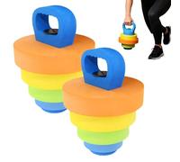 Aquatic Exercise Dumbbells - Water resistanc-e Kettlebells for Home Pool | 578g EVA Adjustable Hand Weights for Beginners Swimmers, Multi-Scene Pool Weights for Travel Hotel Vacation Club