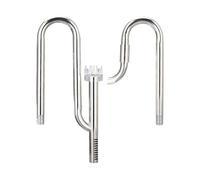 Aquatic Lily Tube Stainless Steel Surface Skimmer And Aquarium Inflow System Adjustable Position Anti-Oil Film for Freshwater Aquarium Tank, 16 Oil-film