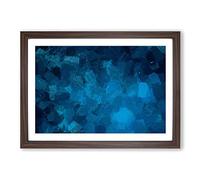 Aquatic Moods in Abstract Framed Print | A2 Walnut Framed Wall Art | Ready to Hang | Abstract Fantasy Picture | Living Room Bedroom Lounge Office
