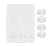 Aquatic Plant Cup Acrylic Permeable Hole with Slant Cut Design, Suction Cup Attachment for Home Aquariums - Durable Transparent Material, Promotes Photosynthesis, Easy Installati (S)