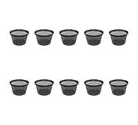 Aquatic Plant Pots 8.5 Inch Round Mesh Net Baskets with Symmetrical Holes for Live Aquarium Pond Root Control Water Tank Gardening Black 5 or 10 Pack(10pcs)