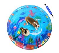 Aquatic Sensory Pet Mat - Inflatable Play Bed, Cooling Pad for Cats and Dogs | Interactive Exercise Toys, Thick Mat with Pump, Items for Pets