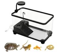 Aquatic Turtle Tank Clear Terrarium Enclosure with Basking Stage