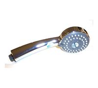 Aquatiere's Chrome Shower Handset Filter with multi spray functions-Hydrogenating. Refillable. Contains Ceramet media. Removes chlorine. Fits all shower hoses. Lasts up to 12 months.