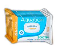 Aquation All Body XL Soft & Strong Cleansing & Soothing Body Wipes, Pack of 50, Pack of 6
