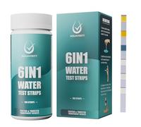 AQUAVERITY Aquarium Test Strips, 100 Fish Tank Test Strips for Marine and Tropical Aquarium Test Kit Carbonate, pH, Hardness, Free Chlorine, Nitrate, Nitrite, Accurate 6 in 1 Fish Tank Accessories