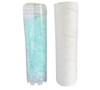 AQUAWATER 105010 Kit Performance-Lot de 2 Cartouches (1 Filtration + 1 anticalc/Corr)-Durée 12m, Plumbing Fixture, Grey