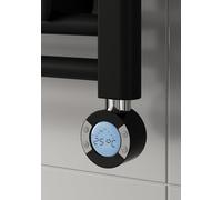 AQUAWORLD Thermostatic Touch Control Electric Heating Element for Heated Towel Rail Black Digital Heating Element for Towel Warmer Radiator - 900 Watts