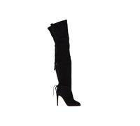 Aquazzura Preloved Giselle Over-The-Knee Boots In Black Suede Black