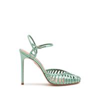 Aquazzura Sweet Surrender 105 Satin Pumps - Green