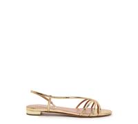 Aquazzura Talk To Me Snake-effect Metallic Leather Sandals - Gold - 39 (IT39 / UK6)