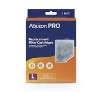 Aqueon PRO Replacement Filter Cartridges, NoDrip Design, for Freshwater and Saltwater Aquariums, Large, 3 Pack