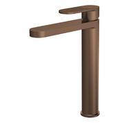 Aquess Contour Brushed Bronze Fluted Tall Basin Mixer Tap