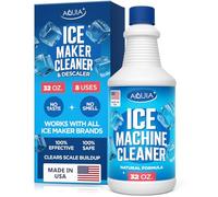 Aquia Ice Machine Cleaner - 32oz Nickel Safe Descaler for Ice Makers, Removes Mineral Buildup and Limescale, Food-Safe Odorless Solution for Home and Commercial Ice Machines, Made in USA