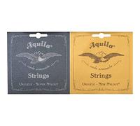 Aquila 104U Super Nylgut Concert Ukulele String Set - Low G Tuning One Octave Lower & Aquila Nylgut Concerto Ukulele Strings 7U Regular GCEA