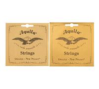Aquila New Nylgut AQ-42 Banjo Ukulele Strings - High G - Set of 4 Strings, White & Nylgut Soprano Ukulele strings (key of C) AQ-4U