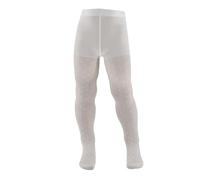 AQUILONE Erika Tights, Girl Pantyhose, Girl Tights Veiled Polka Dot Pattern, Ceremony Tights - Made in Italy, White x1 Pair, 6 Years