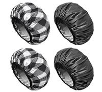 Aquior Shower Cap, Extra Large Shower Cap for Men, Satin EVA Double Layer Waterproof Reusable Hair Cap for Women Long Hair