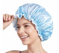 Aquior Shower Caps, Reusable Shower Cap for Women, Double Layer Waterproof Hair Cap, Large Size for All Hair Lengths, for Girls Spa Home Salon