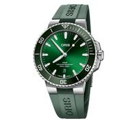 Aquis Date 43.5mm Green Strap Mens Watch