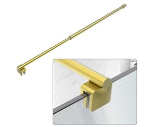 AquivaCoast Shower Door Support Bar, 27.5'' to 47.2'' Telescopic Stainless Steel Wall-to-Glass Support Bar for 1/4"(6mm) to 3/8"(10mm) Thick Glass, Fixed Panel Support Rod, Brushed Gold