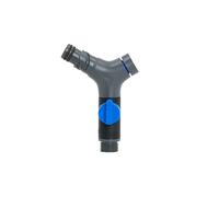 Aquor Comfort Grip VB Hose Connector - Garden Hose Connector with Built-in Vacuum Breaker & Ball Valve, Backflow Prevention, Ergonomic Non-Slip Grip - Slate Gray, Compatible with Aquor Hydrants