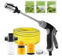 Aquoxis Pressure Washer, 3 Pattern Washer with 5M Hose, 360° Rotating, Adjustable Nozzle Cleaning Sprayer for Car Washing, Plant Watering, Outdoor Surfaces