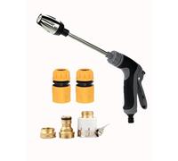 Aquoxis Pressure Washers, High Pressure Hose Nozzle, Power Washer, Blast Away Dirt Instantly Stainless Steel Universal Hose Fit, Tool Free Install for Patio Car (No Hose)