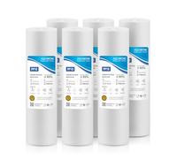 AQUWOW 5 Micron Filter Set - Sediment Replacement Cartridges for Whole House Water Filtration Systems, Universal Standard PP Filters (6, 10 x 2.5)