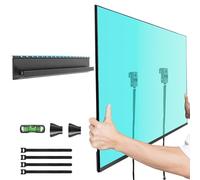 Aquzee No Stud TV Wall Mount, Studless Drywall Mount TV Bracket for Most 32-70 TVs, No Damage, No Drill TV Hanger for Flat Screen, Low Profile, Holds up to 130 lbs, Max VESA 400x400mm