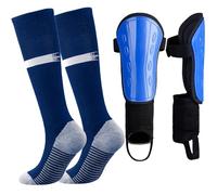 Aquzhou Kids Football Socks with Shin Pads Boys Girls Set, Aged 5-12 Boys Football Socks Cushioned Knee High Breathable Girls Boys Soccer Sock for Kids Junior Rugby Hockey
