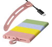 Aqvjd 35 Units Elastic Silicone Wire Organiser Set Multi Functional Solution Multipurpose Cable Clip Suitable for Messy Cables Wire Management Holder