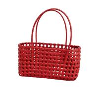 Aqvjd Hollow Design Clear Bag with Practical Handle Handbag Suitable for Women ’ s Fashion Accessories and Beach Trip Trendy Casual Handbag