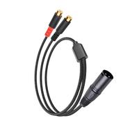 Aqvjd Multipurpose XLR Male to 2RCA Female Sound Cable with Y Splitter Unbalanced Cable Suitable for Professional Studio Use Y Splitter Sound