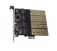 Aqvjd PCIeX1 Slot Compatible 4 Port Converter ASM1064 Chip for Drive Boosts Storage Efficiency Drive Storage Expansion Card