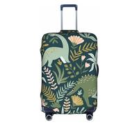 aqwerrea Cute Dinosaur Print Stretchy Suitcase Cover with Pattern Luggage Protector with Handle Holes & Buckle for Travel M