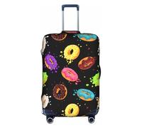 aqwerrea Donut Print Stretchy Suitcase Cover with Pattern Luggage Protector with Handle Holes & Buckle for Travel XL