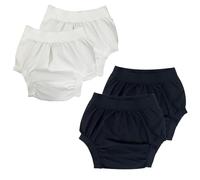 AQX Cloth Diaper Covers for Adult, Reusable Waterproof Underwear for Incontinence, Leakproof High Waist Plastic Pants 4Pcs (Black&White, M)