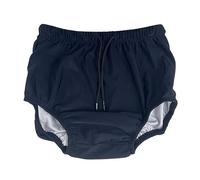 AQX Reusable Adult Swim Diapers Special Needs, Washable Cloth Diapers Leakproof, Swimmers Nappy Trunks Pull Ups for Incontinence Protection Unisex (L, Blue)