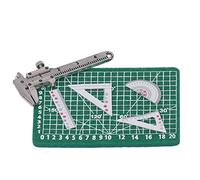 aqxreight 1:12 Scale Miniature Caliper Rulers Cutting Pad Alloy Smoothing Surfaces Dollhouse School Accessories Kit for to Endless to 1 Like High Rulers Adopted Object Looks Dollhouse