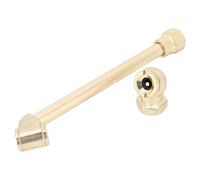 aqxreight 1/4 Inch Metal Pump Nozzle Tire Inflator Accessory with Dual Adapters for Bikes Cars Trucks Forklifts and Boats (1/4)