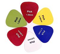 aqxreight 100Pcs Guitar Pick ABS Round Edges Bright Color Frosted Guitar Pick Replacement 0.58 0.71 0.81 0.96 1.2 1.5mm Melody Simply and Fingers Them Help With the Can