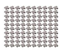 aqxreight 100Pcs Stainless Steel PV Cable Clips for Solar Panel Wire Management - Secure Back Barb Design, Resistant Cord Clamps for Canoe, Boat, Trailer, Workbench