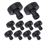 aqxreight 10Pcs 15mm Plastic Sealable Hose Connector for Cou 10Pcs 15mm Plastic Sealable Hose Connector for Garden Watering, G3/4 Female Thread Nipple Garden Wa (1 inch Internal Thread)
