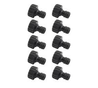 aqxreight 10Pcs 15mm Plastic Sealable Hose Connector for Cou 10Pcs 15mm Plastic Sealable Hose Connector for Garden Watering, G3/4 Female Thread Nipple Garden Wa (6 Minutes Internal Thread)