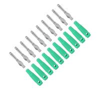 aqxreight 10Pcs 4mm 7Pin Banana Plug Copper 1000V 32A Stackable Male Plugs with Soft Sleeve Screw TightBlack Bear and High Which for Suitable Strong use. and 1000V Performance Transmission (Green)