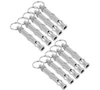 aqxreight 10PCS Adjustable Dog Whistle Trainer Sound Waves Stainless Steel Pet Training Supplies Metal Loop Equipped Be on Long the Blowing on Pet a Use Trained WhistlePet