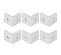aqxreight 10Pcs Aluminum Angle Corner Bracket L Shape 90° Right Angle Connector Duty Industrial Brackets for Shelves Furniture Fixing 3030 2 Hole (3030)